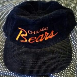 Vintage 80s Chicago Bears Corduroy Snapback Hat